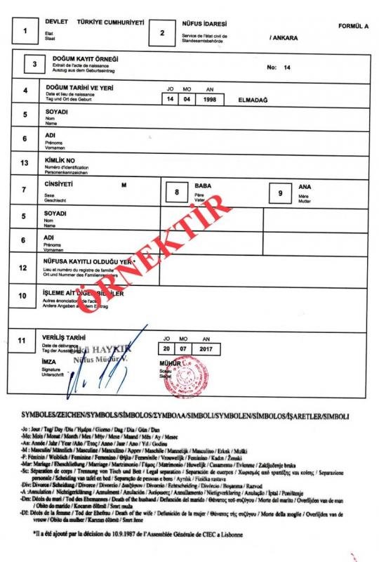 ULUSLARARASI DOĞUM BELGESİ